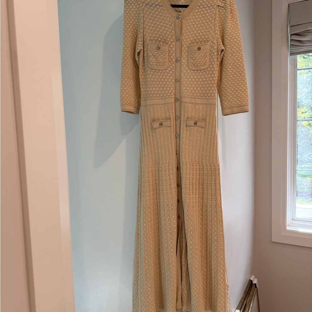Sandro Beige Button-Down knit dress - Picture 2 of 7